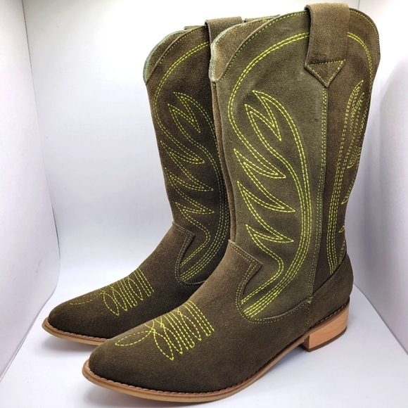 SILVIA COBOS Rodeo Green Boots - Picture 2 of 13